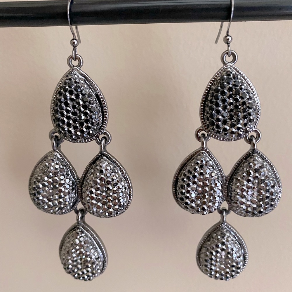 Crystal chandelier earrings.